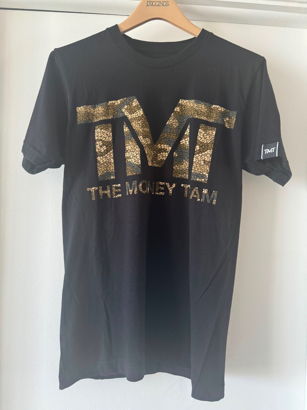 Short Sleeve Logo Tee - Black with Gold Accent